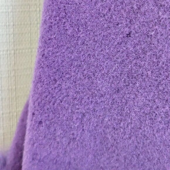 M By Shakara Wool Blend Coat with Faux Fur Cuffs Size 12 Belted - Picture 12 of 13